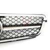Chrome Black AMG Style Racing Grille With OE Style Emblem Logo For Mercedes Benz C-Class W204 2008-2014 C180 C200 C250 C300 C350 QA1