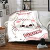 Custom Name Colorful Animal Friends Party Blanket For Couch Bed Plush Cozy Fuzzy Blanket Super Soft Warm Blankets For Fall And Winter 091642