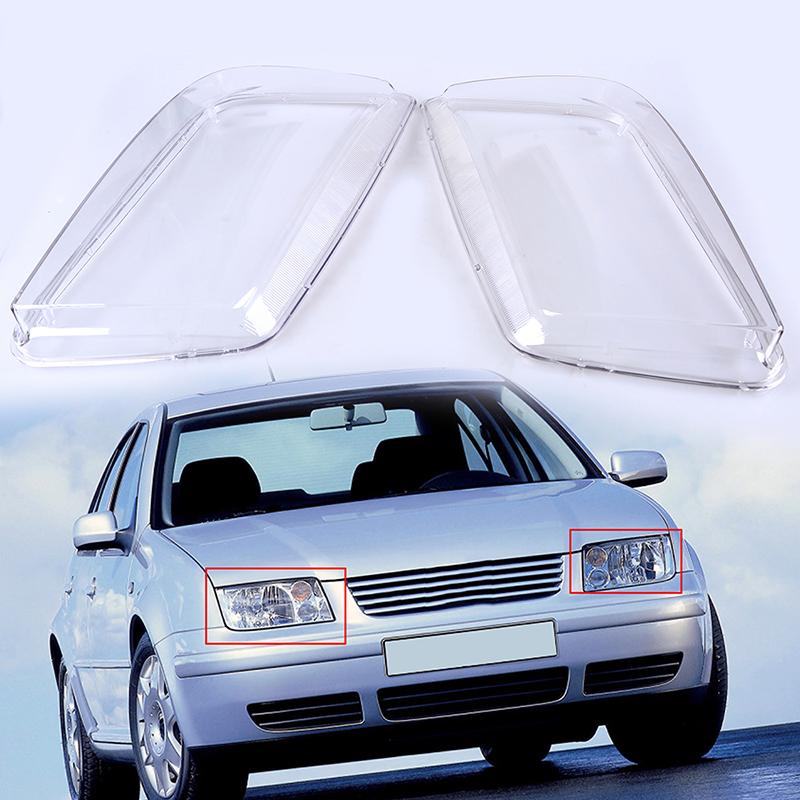 1 Pair Car Lights Headlight Mask Head Lamp Shell Clear Cover for VW Bora Variant 4 Motion 1999-2005 Foglamp Housing Accessories