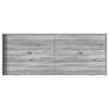 Bed Frame with Headboard Grey Sonoma 75 x 190 cm Engineered Wood