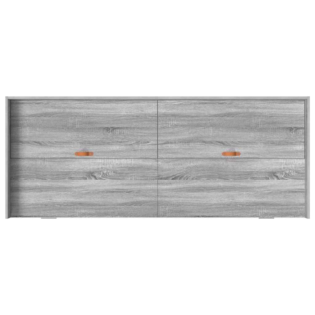 Bed Frame with Headboard Grey Sonoma 75 x 190 cm Engineered Wood