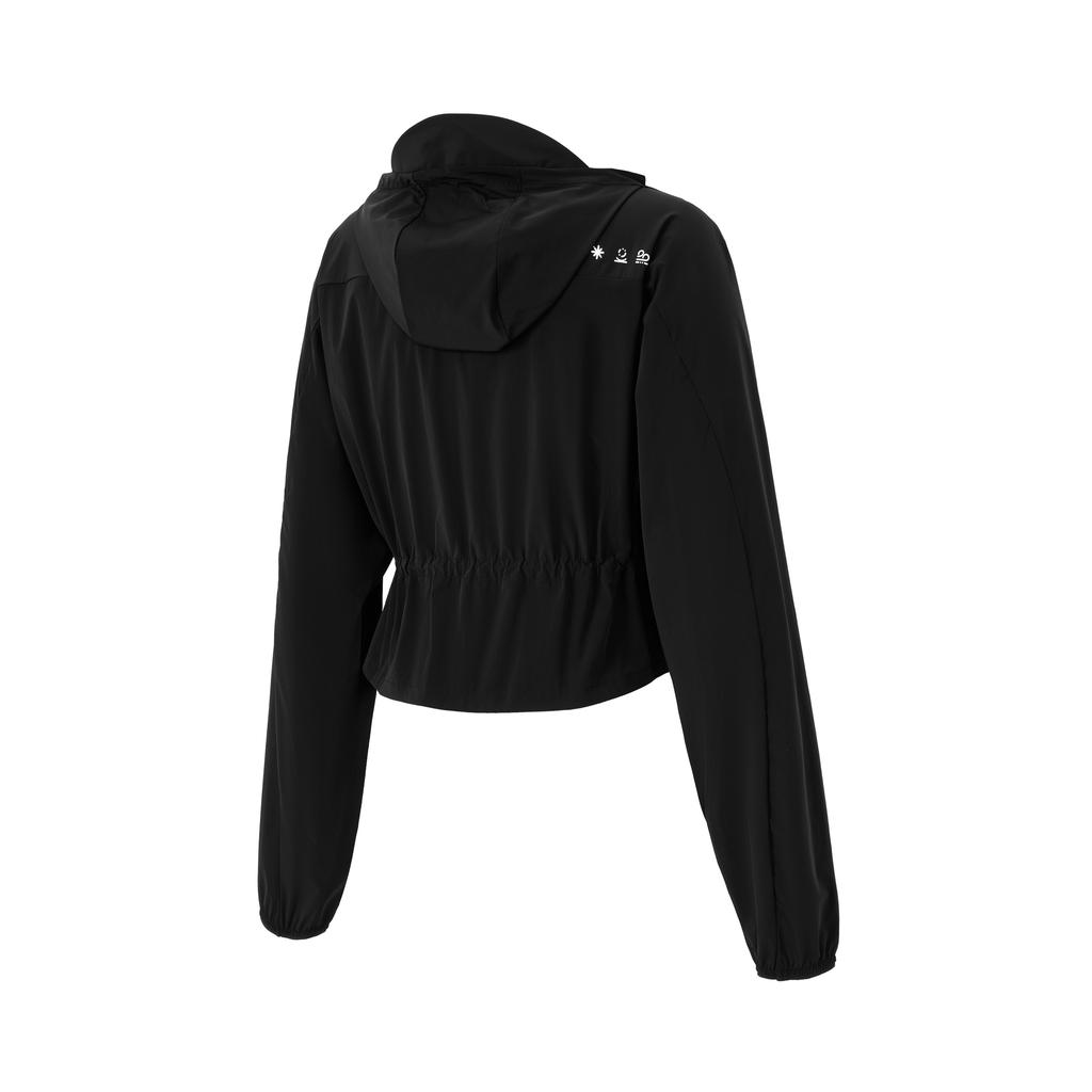 Adidas Fashionable Minimalist Hooded Long Sleeve Jacket Women Jackets Black JI6006