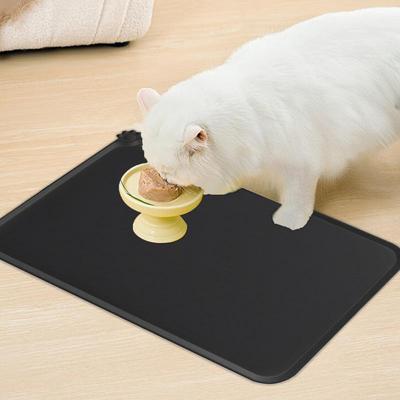 Su geçirmez Pet Mat Köpek Kedi Için Düz Renk Silikon evcil hayvan yemi Pedi hayvan mama kabı İçme Mat Köpek Besleme Placemat Kolay Yıkama