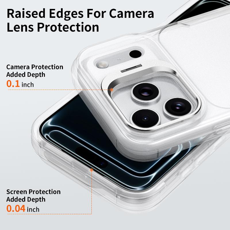 Soft EVA + Hard PC 2-in-1 Metal Lens Holder Armor Phone Case For iPhone 17 Pro Max 15 11 12 13 14 16 Pro Max Bumper Back Cover