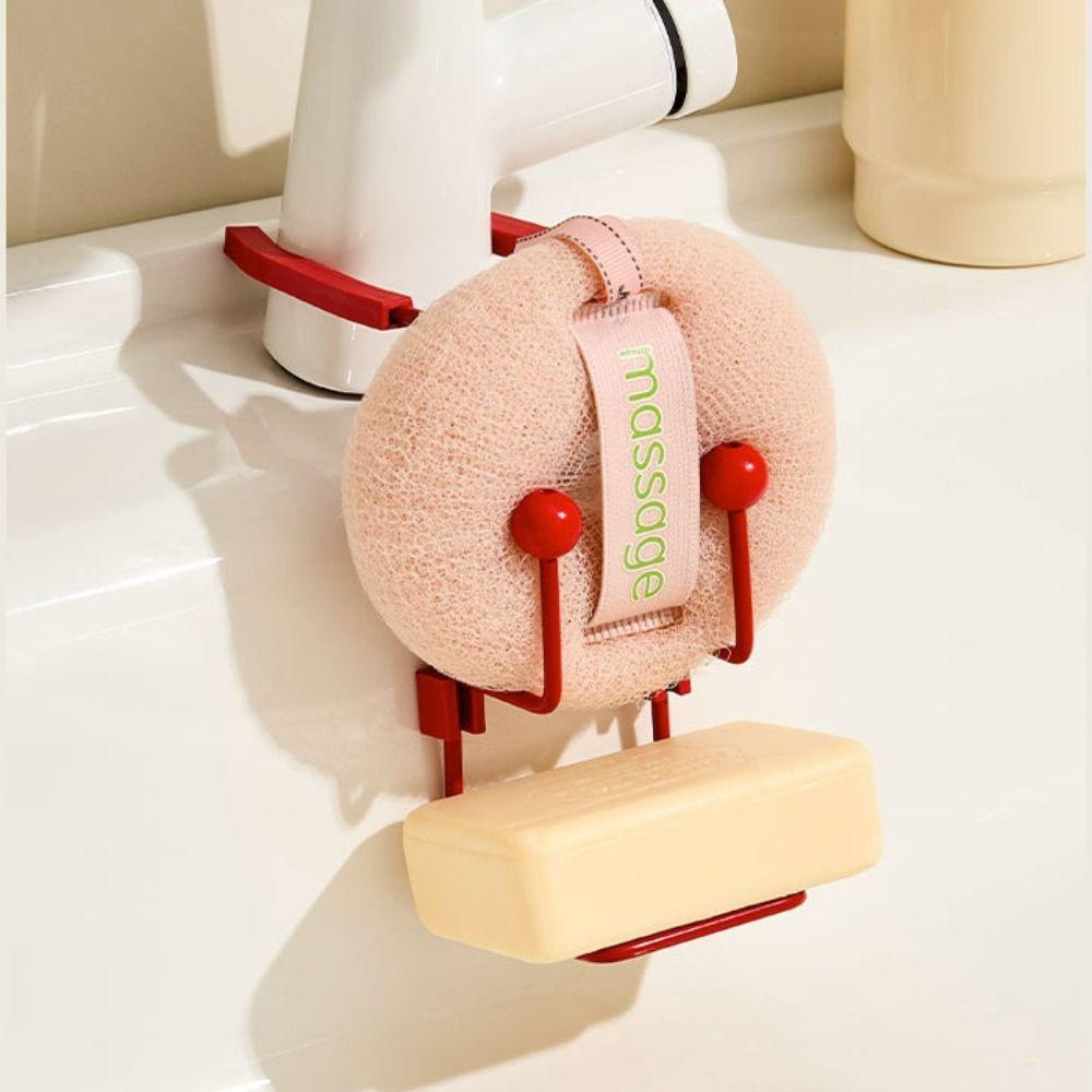 Rustproof Kitchen Sink Organizer Iron Soap Stand Organizer Holder Sink Drying Rack No Drill