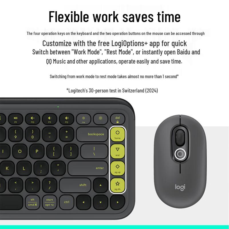 Logitech POP ICON COMBO Wireless Keyboard and Mouse Set