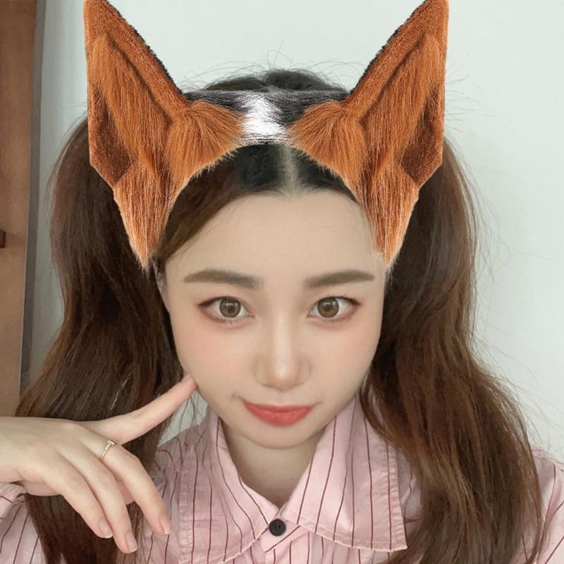 Cute Animal Ear Headband Soft Furry Cosplay Hair Accessory For Anime Conventions Theme Parties