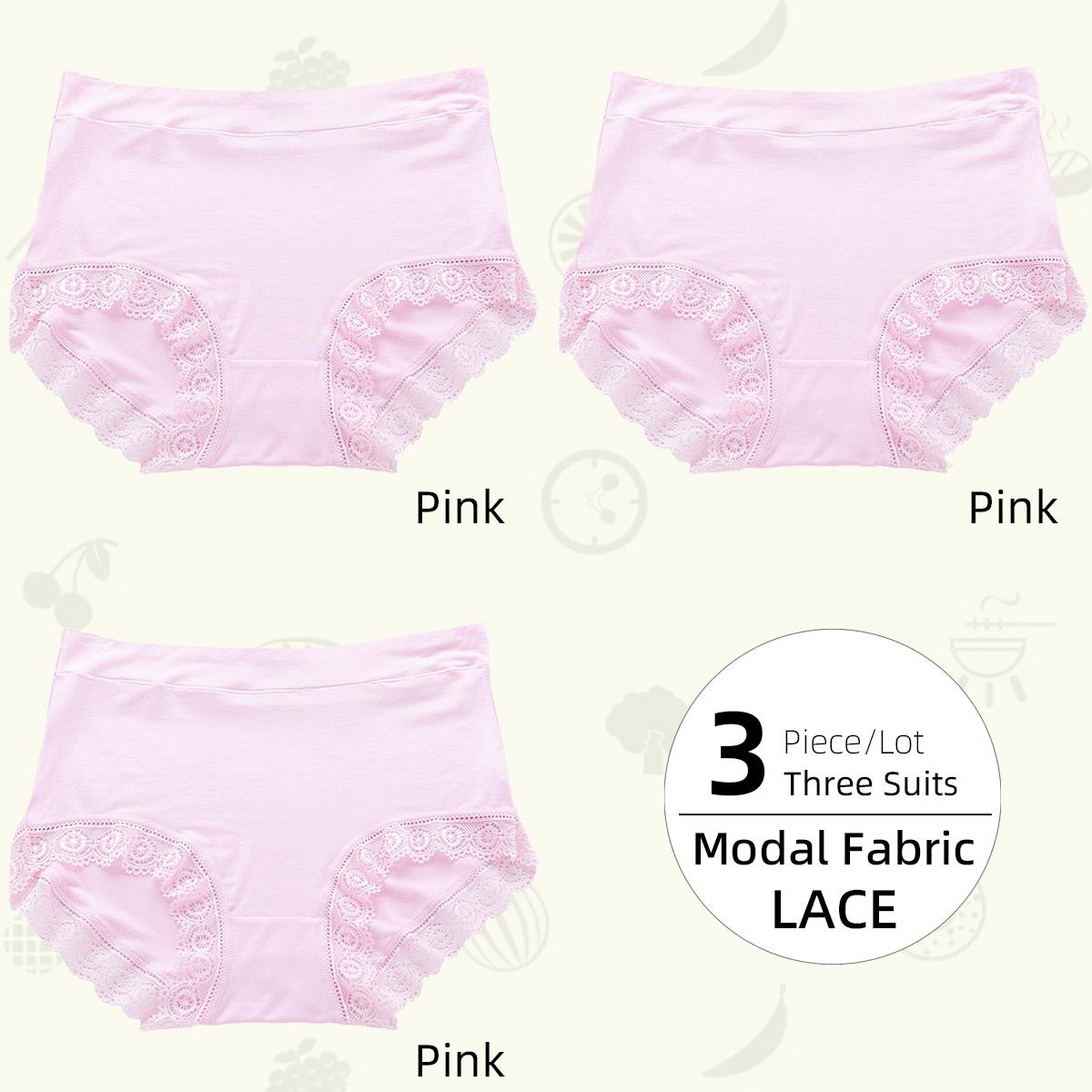 

Жіночі трусики із середньою високою талією, 3 шт./лот, мереживні дихаючі жіночі брюки на животику, трикутники, нижня білизна, великі розміри. 2XL