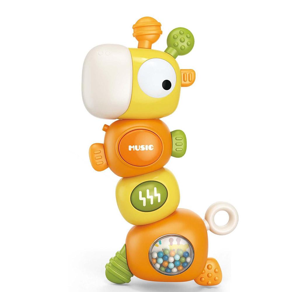 Baby Rattle & Teething Toys Giraffe Musical Silicone Massaging Teethers Montessori Sensory Toys for Babies Gifts  1 2 3 Years