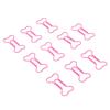 100pcs Paper Clips  Bone Shape Portable Small Cute Electroplating Metal Paper Clips for File Cla