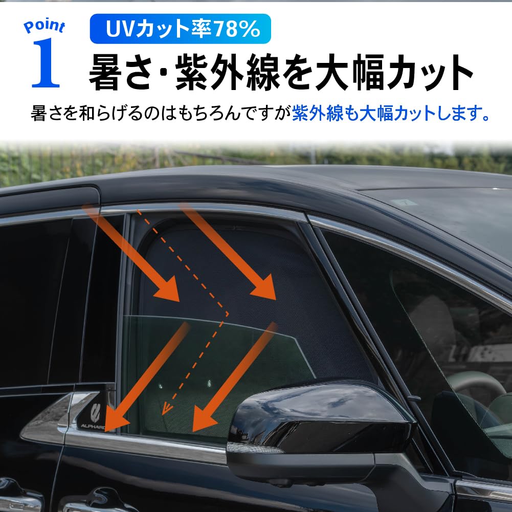 Mechanic CRAFT WORKS Sunshade Curtain for Toyota 40 UV Heat Privacy Car Sunshade for Driver and Passenger Hybrid and Gasoline Vehicles [Automotive