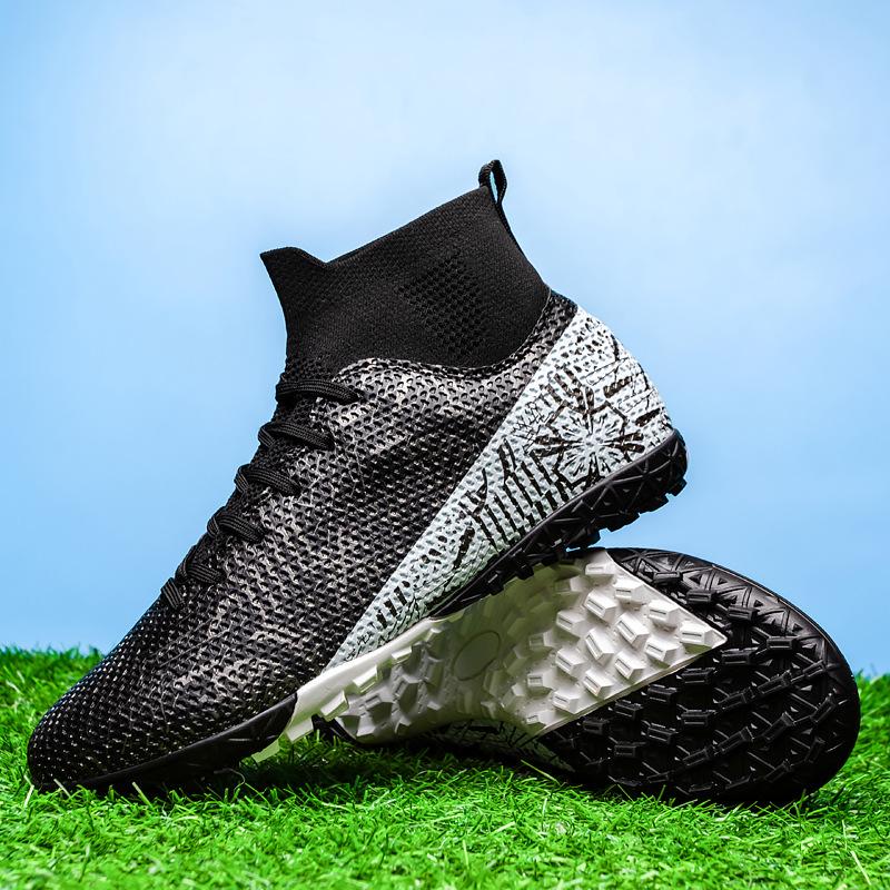 Hot-selling football shoes men's high-top AG long broken nails student children boys professional training football shoes spot