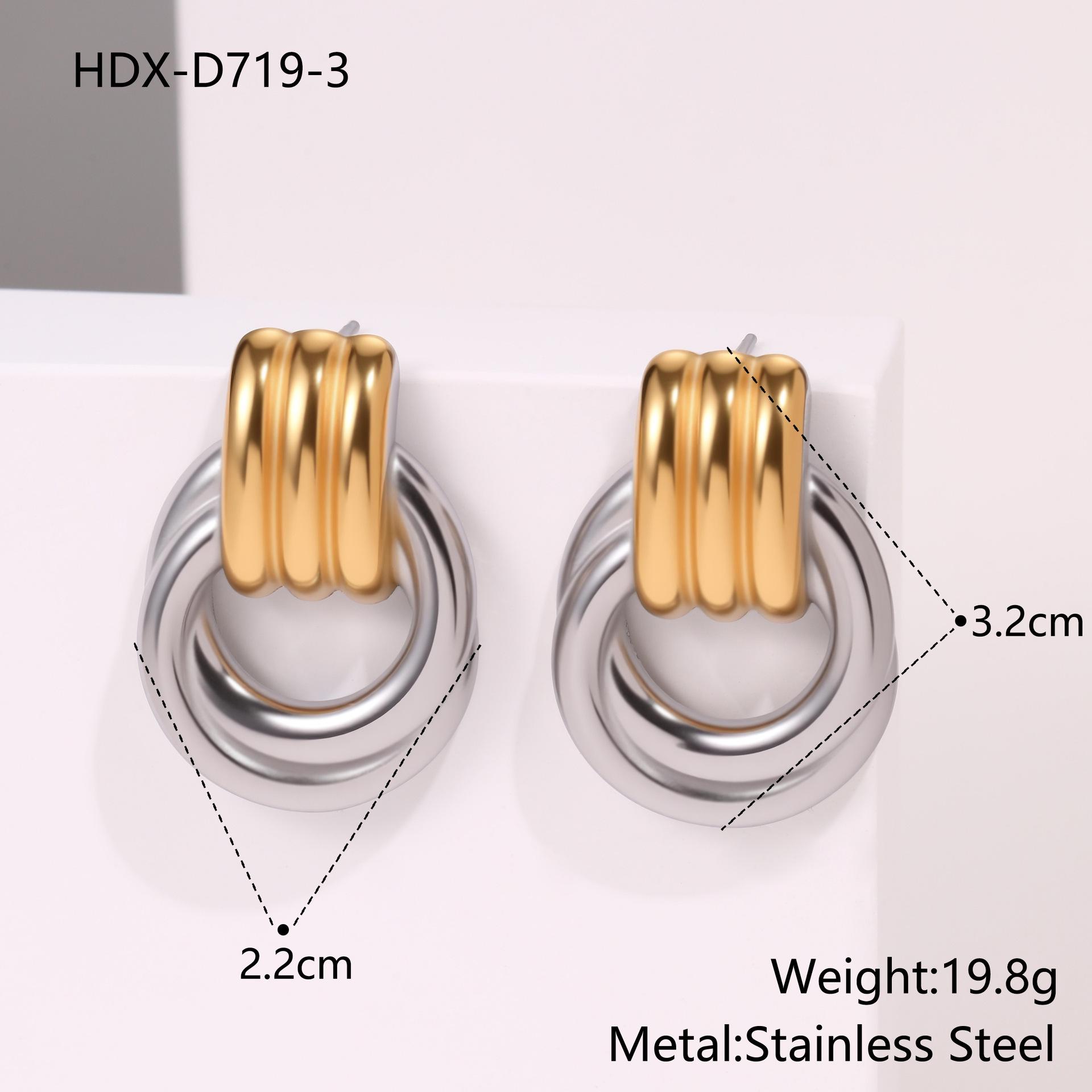

Elegant Geometric Gold & Silver Stud Earrings – Stainless Steel Fashion Statement