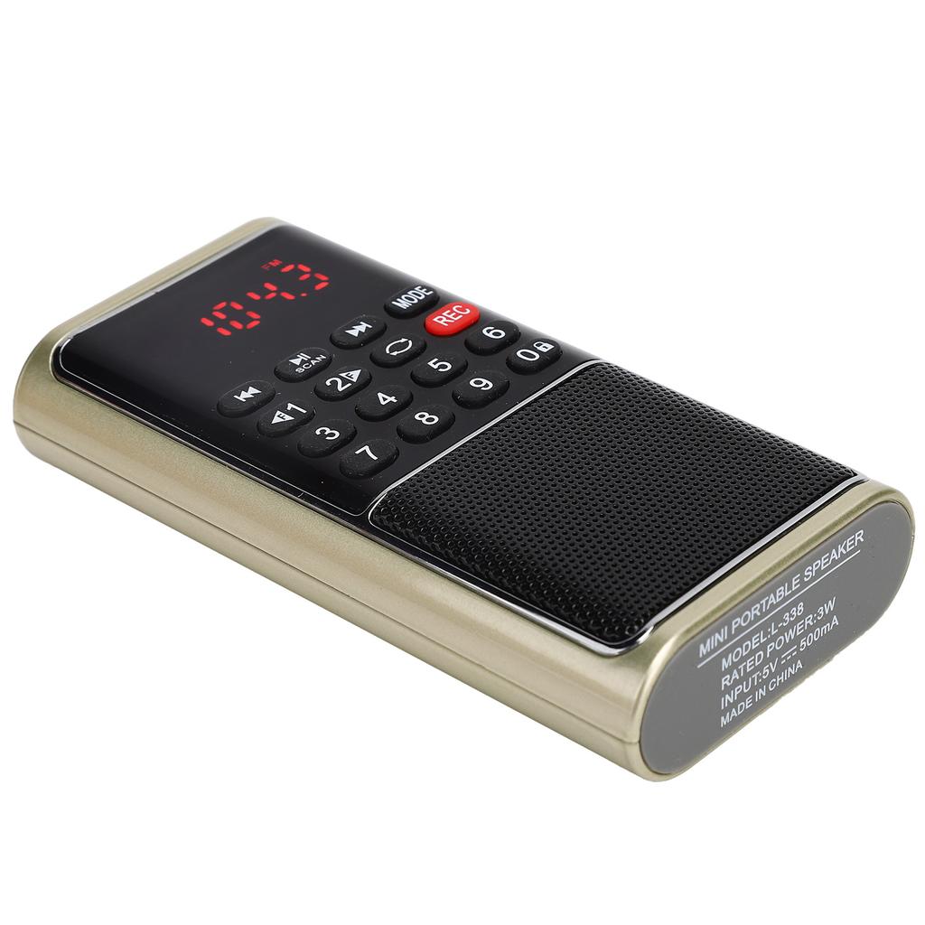 L‑338 Portable FM Radio Portable Multifunctional Radio Player for Memory Card U Disk Home Supplies