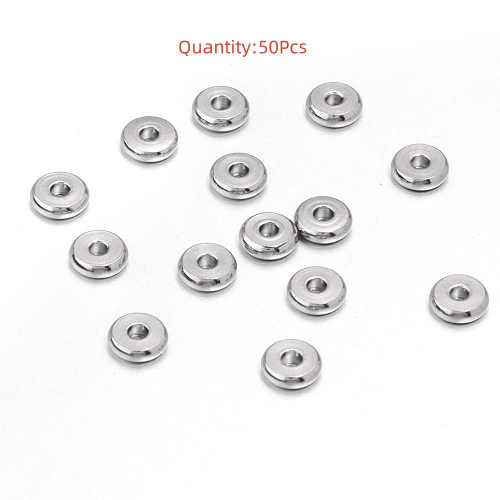 High Quality Stainless Steel Beads Square Round Wheel Shaped Loose Spaced Beads For DIY Charms Bracelet Jewelry Accessories