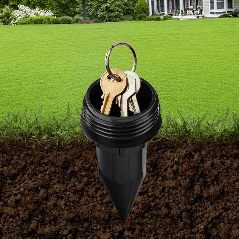 Spike Key Hider Outdoor Hidden Key Container Waterproof Stake Key Holder for Garden Yard Lawn