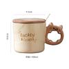 Simple Cat Cup Girl Cute Creative Ceramic Cup Mug Mug With Lid Office Internet Celebrity Water Cup Couple Cup