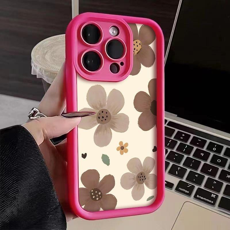 A Minimalist Oil Painting Flowers Pattern Phone Case For iPhone 17E 17 Air 16 15 14 13 12 11 Pro Max XS XR X 8 7 Plus 16E Cover