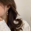 Bow Rear Hanging Ear Clips Without Ear Holes, Fringed Earrings, Slightly Inlaid Zircon Pearl Chain Earrings, Two Wear Stud Earrings, Women