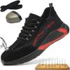 Holfredterse Steel Toe Cap Midsole Men Work Shoes Puncture-Proof Indestructible Working Footwear Breathable Boot 1688-617