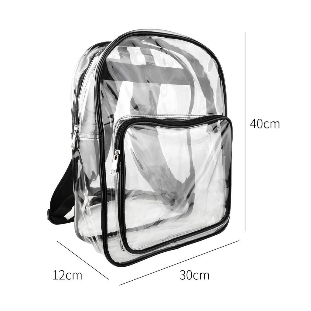 [NICHTAG] Transparenter Rucksack für Herren, A4-Größe, Großes Fassungsvermögen, PVC, Antistatisch, Vinyl, Reinraum, Wasserdicht, Langlebig, Unisex, Beliebt (ZU)