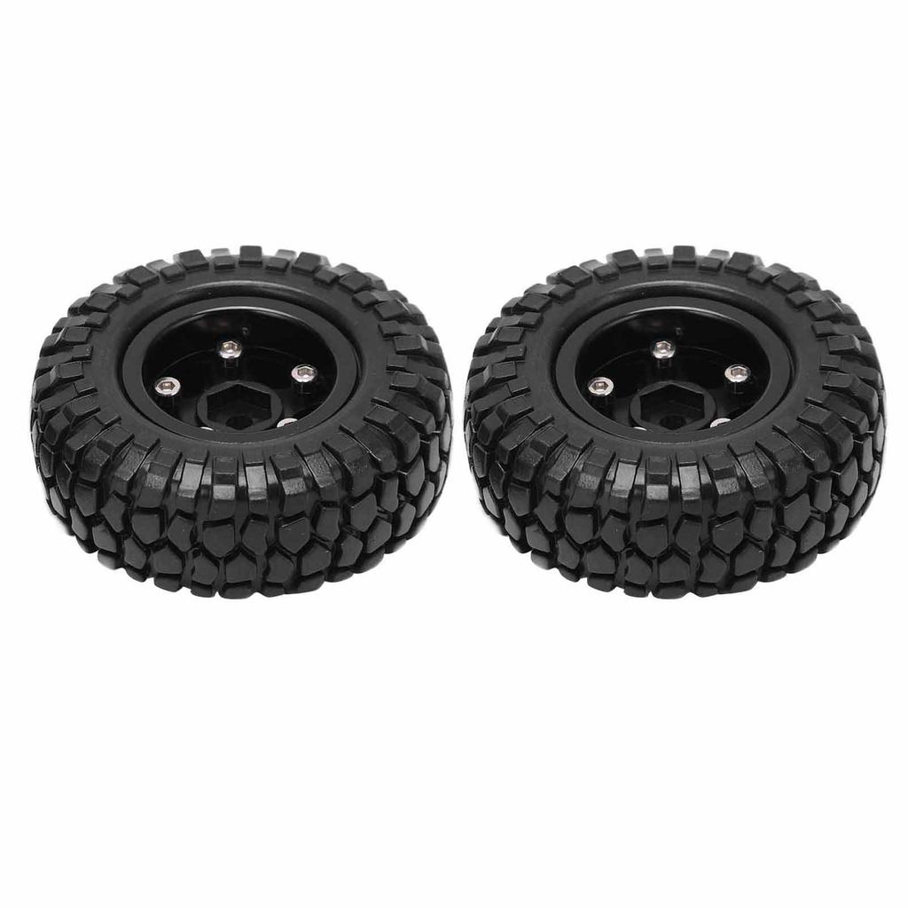 2Pcs RC Wheels Metal Remote Control Car Tires Replacement Parts for   SCX24 90081