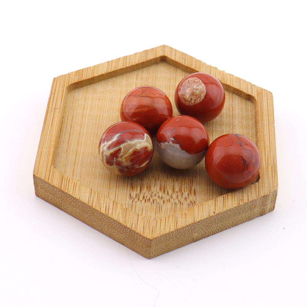 16mm Natural Agate Crystal Ball Ornament - Holeless Round Semi-Precious Stone for DIY Jewelry (BJ12)
