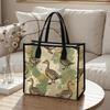 Vintage Duck Printed Casual Tote Bag Fashion Portable Daily Use Shoulder Bag for Outdoor Shopping