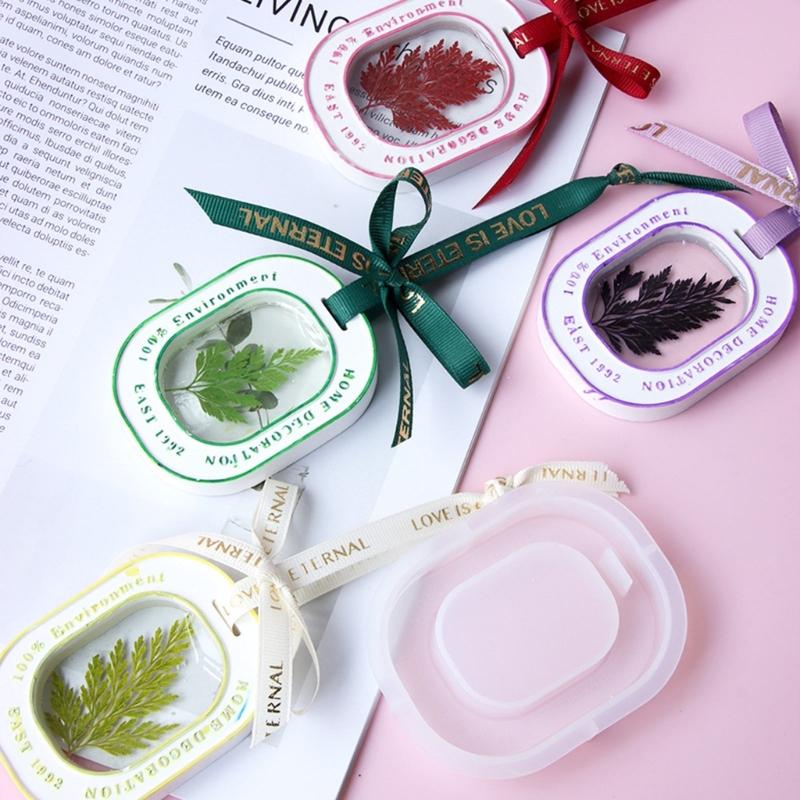 Runde/Ovale Silikonform mit Loch zum Aufhängen für Anhängerherstellung DIY Aromatherapie Gipsgips Handwerksform