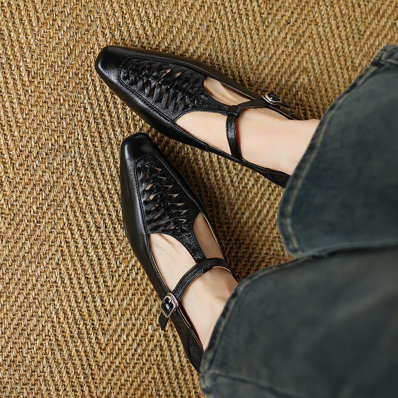 Moda 2025 Nowa Wiosna Damskie Czółenka Prawdziwa Skóra Buty dla Kobiet Modne Niskie Obcasy Kwadratowy Nosek Grube Obcasy Srebrne Damskie Buty