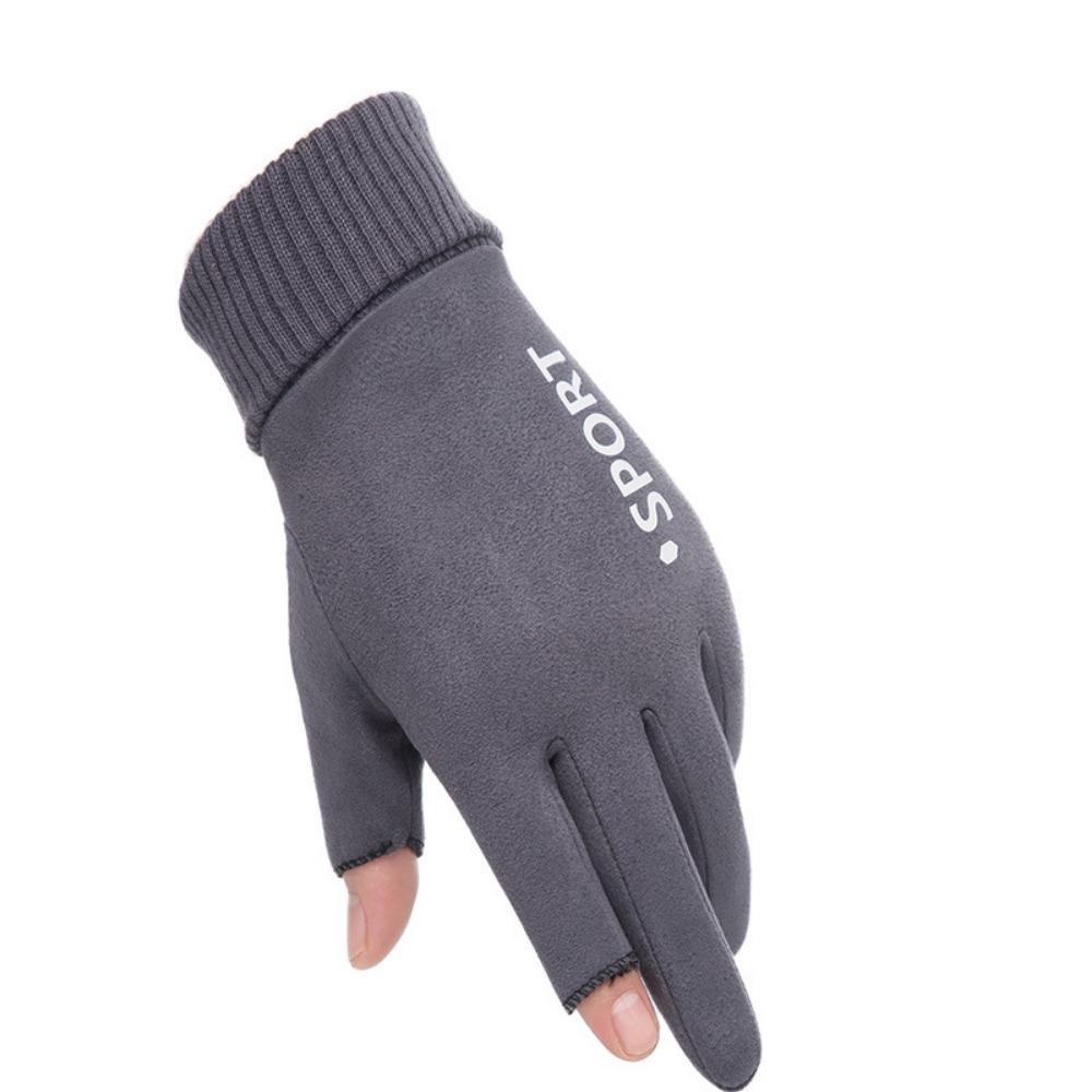 Motorcycle Gloves Mens Winter Piled Thickened Warm Windproof Cold Non-slip Big Seven Outdoor Riding Cotton Gloves