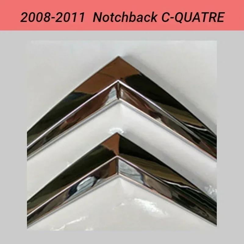 AJFJ2 For Citroën C4 C-QUATRE Sport ABS Chrome Emblem Badge OEM Style Front Rear Logo Replacement Accessories for 2008-2017 Models