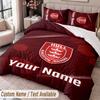 Hull KR Printed Bedding Set Custom Name Text 1 Duvet Cover 2 Pillowcases For Bedroom