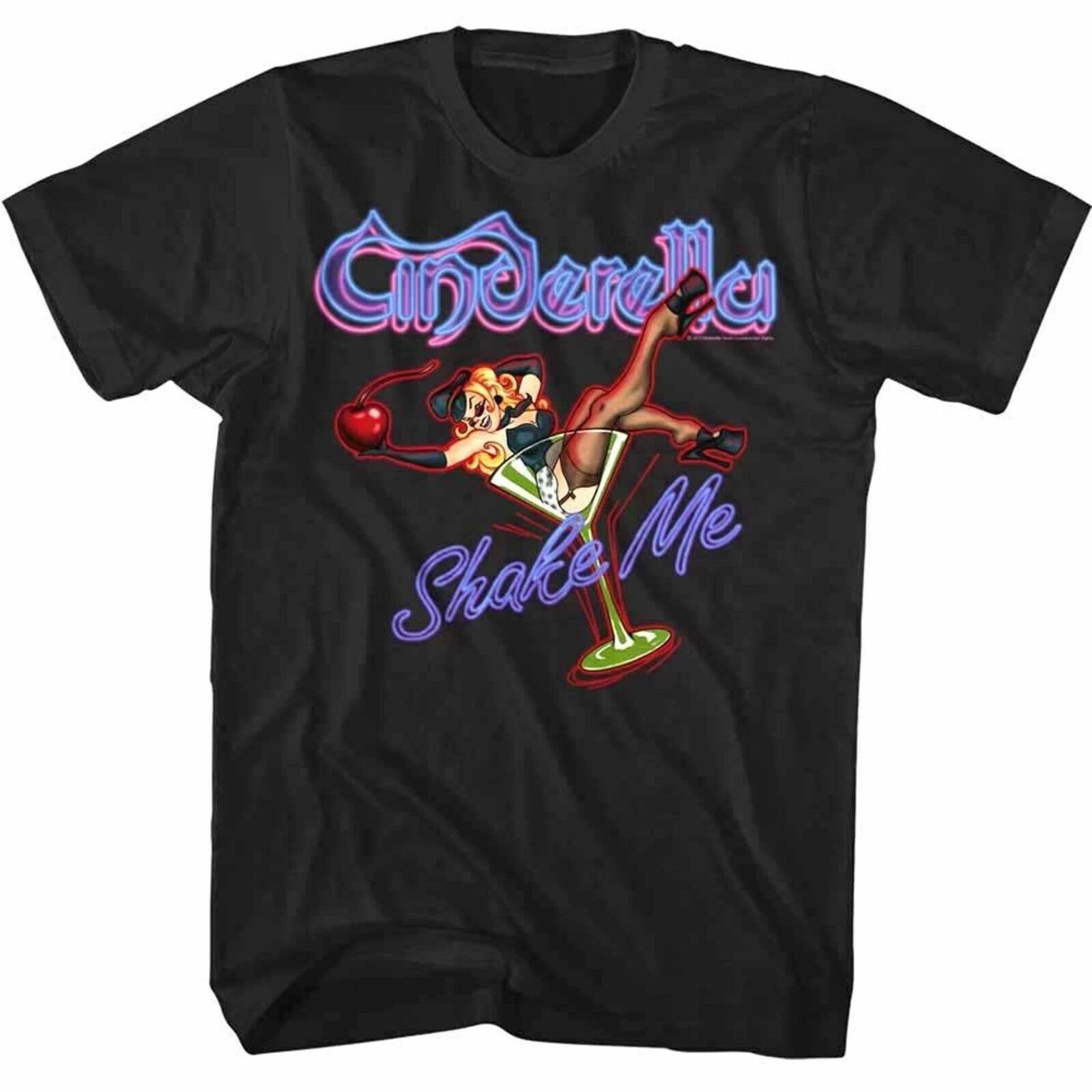 CINDERELLA cd lgo Night Songs SHAKE ME Official Black SHIRT Size LRG new 4XL