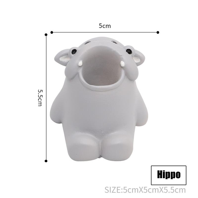 Mini Roztomilý Keramický Držák na Zubní Kartáčky Multifunkční Úložný Stojan Držák na Tužky na Líčení Pro Domácí Koupelnovou Dekoraci