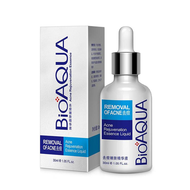 Bioaqua Essence traitement de l'acné, élimine les points noirs, crème blanchissante, contrôle du sébum, rétrécit les Pores, élimine les cicatrices d'acné, soins du visage