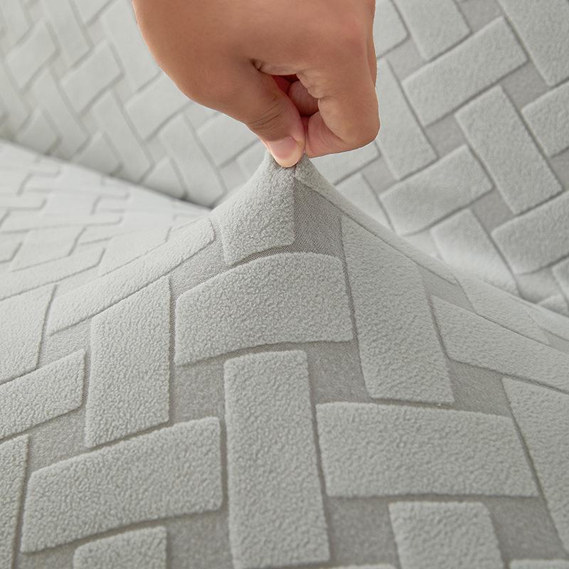 Solid Color 3D Jacquard Foldable Bean Bag Sofa Bed Cover, Non-Slip, Stain-Resistant, Armless Design