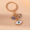 Chic Rhinestones Lucky Evil Eye Keychain Men Women Key Rings Pendant for Key Holder Handbag Pendatns DIY Jewelry Gifts
