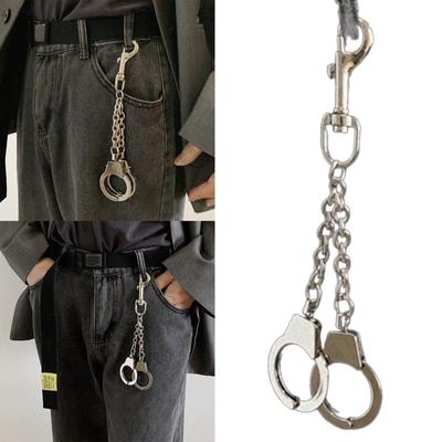 Breloc la modă pentru cătușe pandantiv Breloc decorativ Suport chei Punk Umeraș pentru pantaloni Lanțuri pentru iubitorii de hip hop