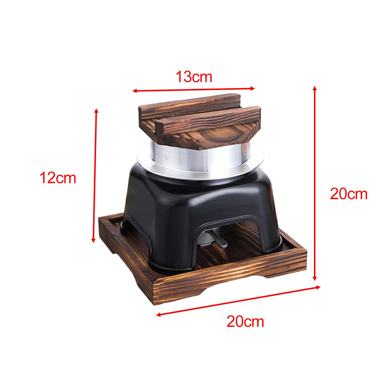 

Японская кастрюля для риса с антипригарным покрытием, деревянной крышкой и подносом для кемпинга и пикников