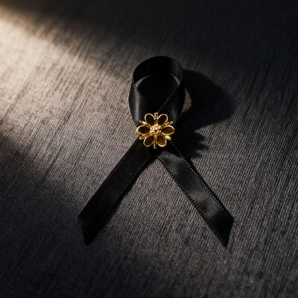 Melanoma Cancer Funeral Ribbon Badge Brooch Skin Cancer Funerals Memorial Pin Women Men