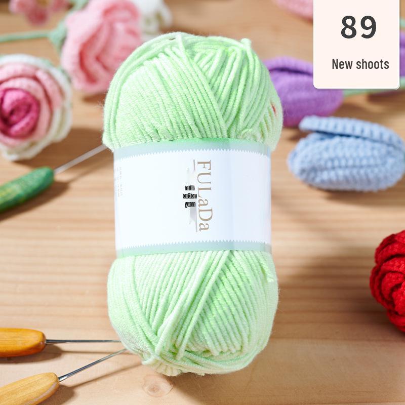 Baby 4-fädig gekämmte Milchbaumwollgarnknäuel zum Handstricken & Häkeln - DIY Puppe, Pullover, Schal Materialpaket