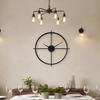 Simple Art Wall Clock Living Room Fashion Round Wall Watch Creative Metal Silent Hanging Clock Home Decoration Accessories