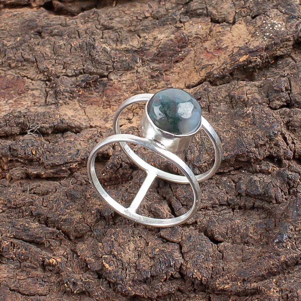 Natural Moss Agate Gemstone 925 Sterling Silver Jewelry Handmade Ring For Her RR-13-33