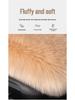 Universal Winter Plush Faux Sheepskin Car Seat Cushion with Backrest