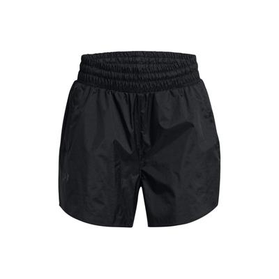 UA Vanish 5" Arrugado Color Sólido Cordones Tiro Medio Shorts Casuales Mujer shorts Negro 1385952-001
