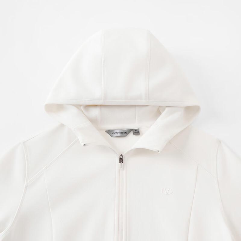 Giovanni Valentino Women's Brushed Fleece Athletic Hooded Jacket