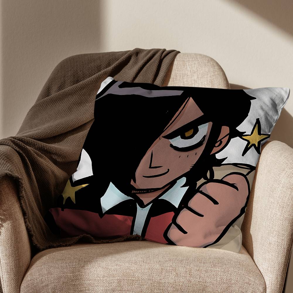 Matthew Patel SScott Pilgrim Pillow Case Square DoubleSided Printing Short Plush Sofa Cushion Cover Bedroom Bedside Pillow 30x30cm