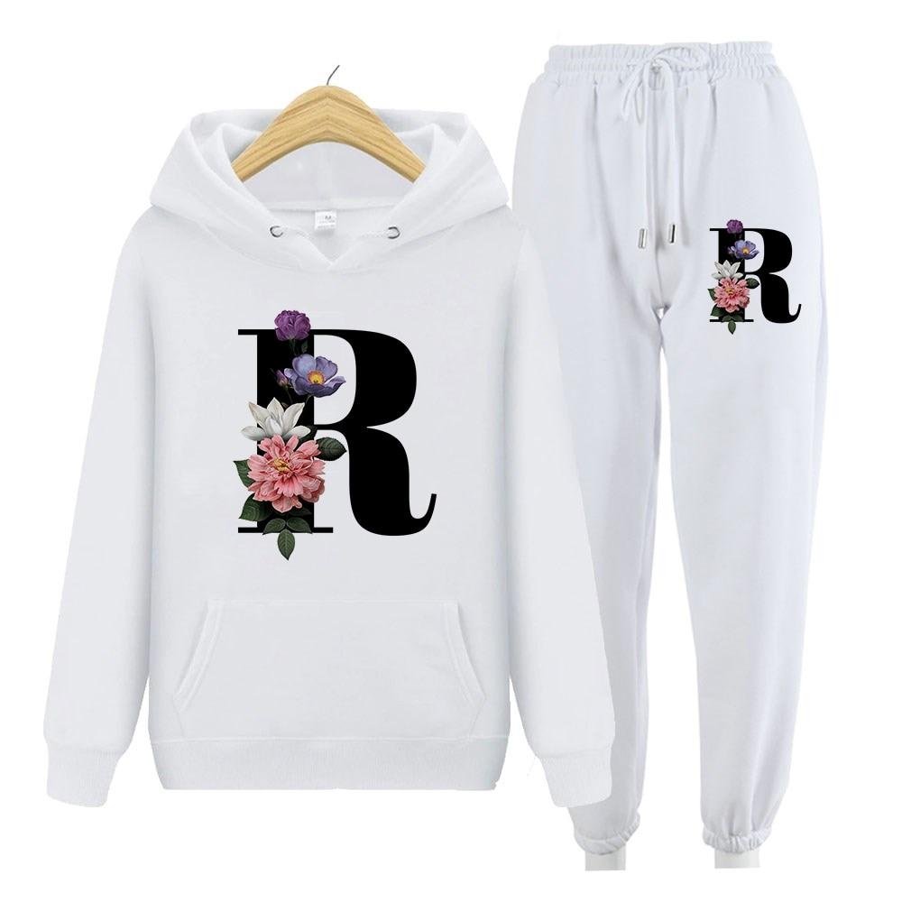 Women Sweatshirt Long Sleeve Hoodies Harajuku Hoodie Vintage Letters Print Sweatshirts Two Piece Sets Hoodies