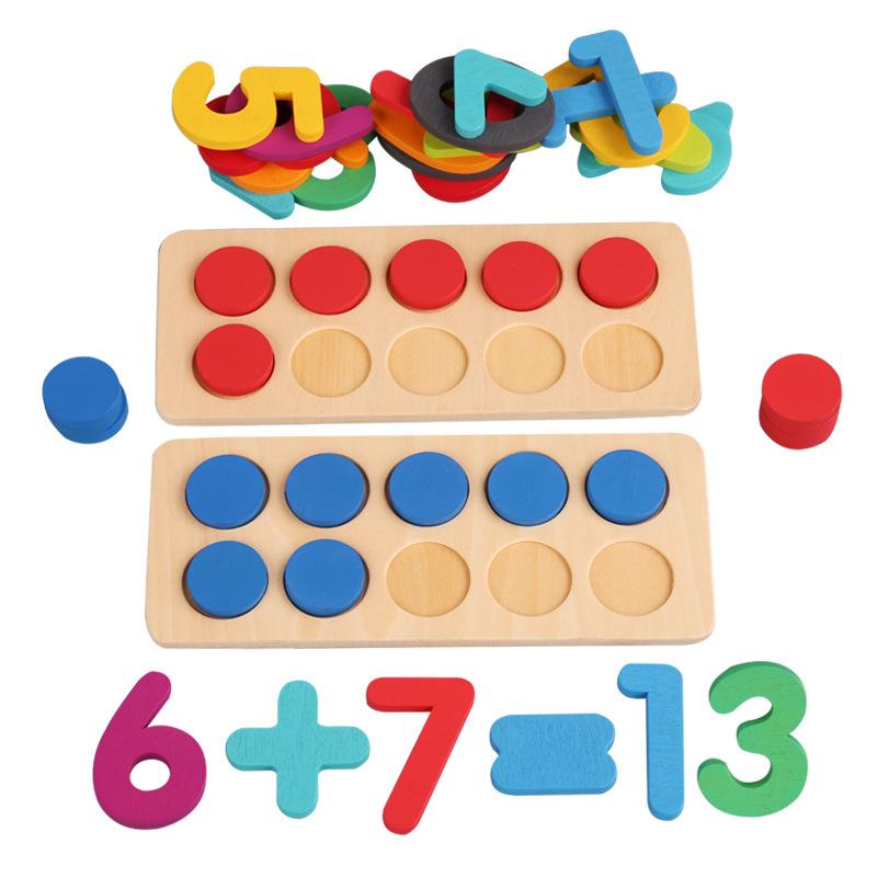 Montessori Toy Ten-grid Digital Cognitive Count Children Maths Logic Training Early Education Teaching Aids Math Game For Kids
